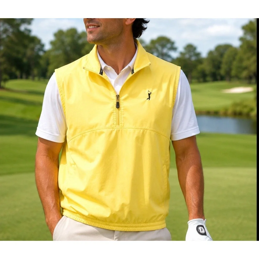 PGA Tour Collection Mens  XXL 1/4 Zip Golf Vest‎ Jacket  Zip Pockets Sleeveless